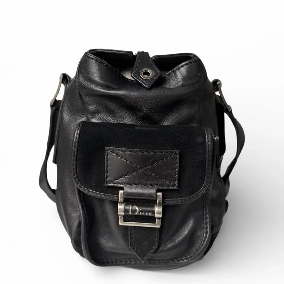 Dior Cannage Rebelle Leather and Suede Satchel Handbag - Picture 3 of 14